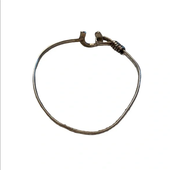Silver Horseshoe Child Size Bracelet from Mexico - Picture 3 of 6